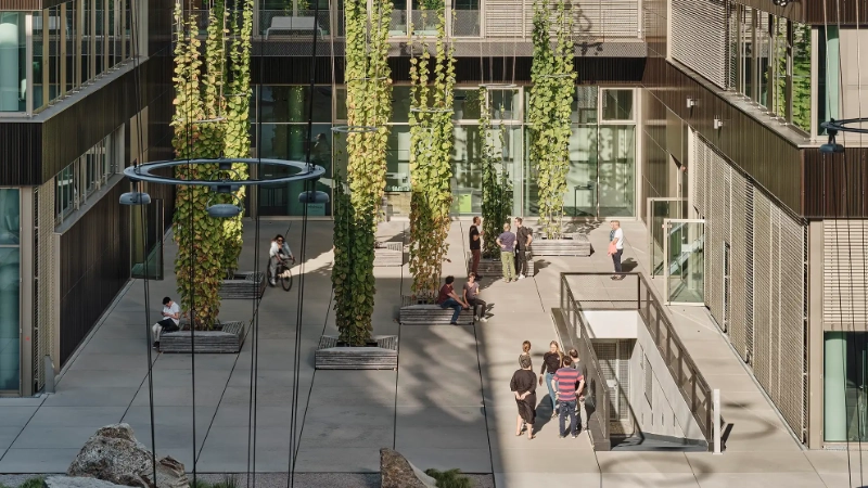 Der JobRad Campus aus erhöhter Perspektive